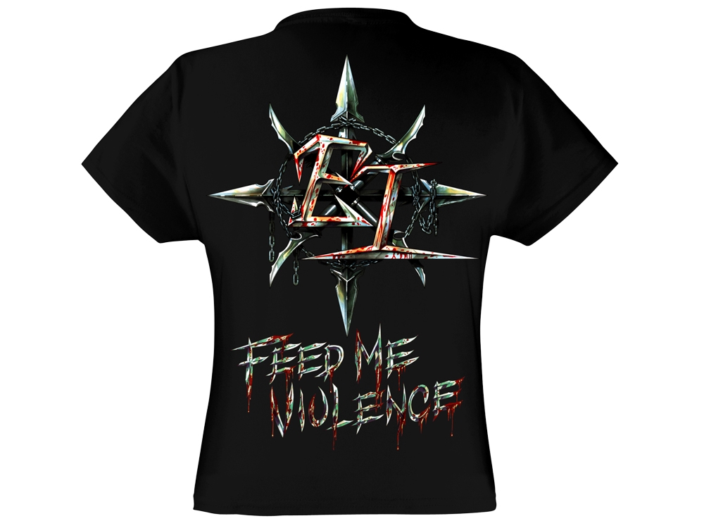 Feed Me Violence Girlie Black T-Shirt