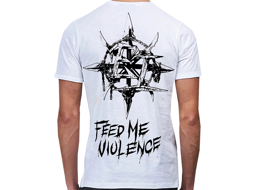 Feed Me Violence White T-Shirt