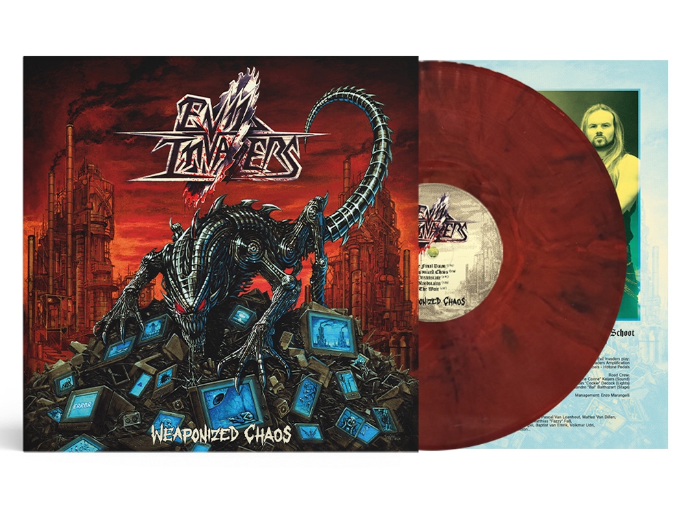 Weaponized Chaos Red & black transparent marbled vinyl