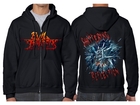 Shattering Reflection Black Zipper Hoodie